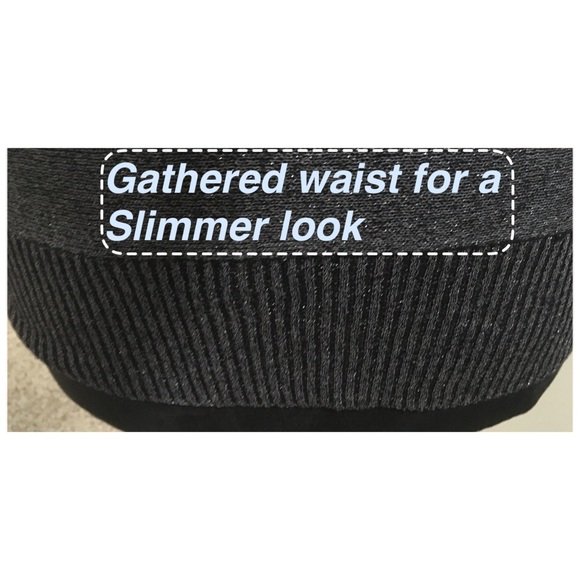 BLACK SILVER METALLIC 3/4 SLEEVE WOMEN’S SHIMMER TOP BATWING SLEEVES TOP - Picture 7 of 16